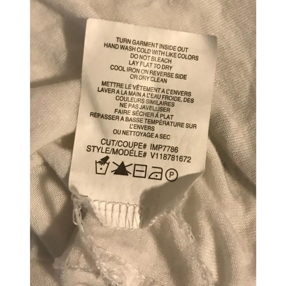 Vince Women's Long Sleeve White Scoop Neck Shirttail Hem Top - Size Small - Picture 9 of 9